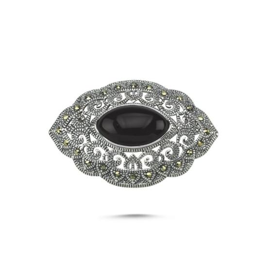 Wholesale Onyx & Marcasite Brooch