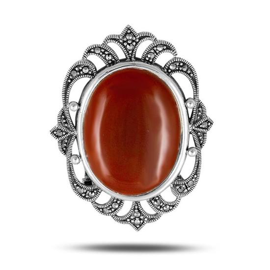 Wholesale Marcasite & Agate Brooch