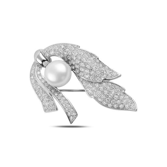 Wholesale Pearl & CZ Brooch