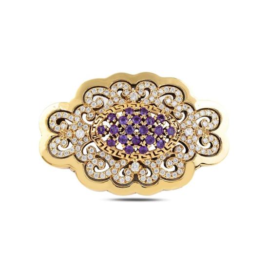 Wholesale CZ Ottoman Style Brooch