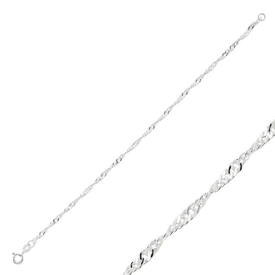 Wholesale 40 Micron Singapore (Twist) Chain Bracelet