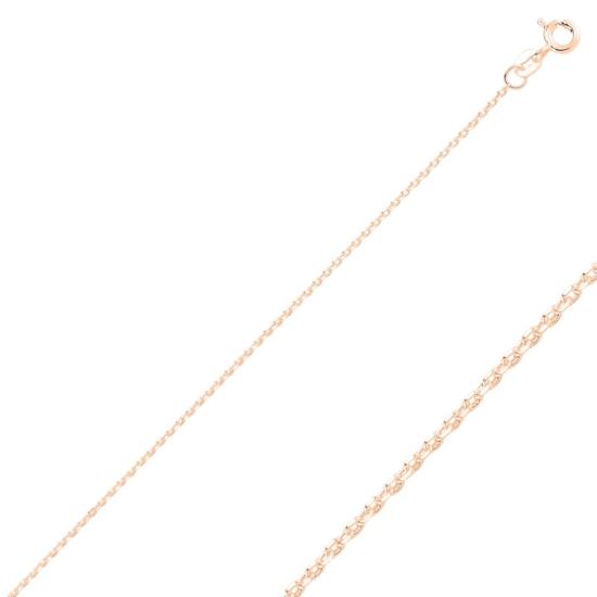 Wholesale 30 Micron Diamond Cut Forzentina Rose Gold Plated Chain Necklace