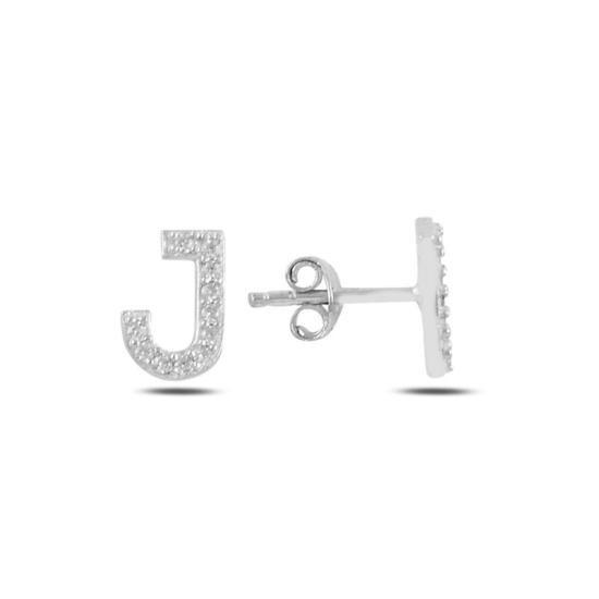 Wholesale J Initial Stud Earrings