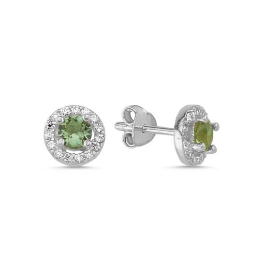 Wholesale Halo Solitaire Zultanite CZ Stud Earrings