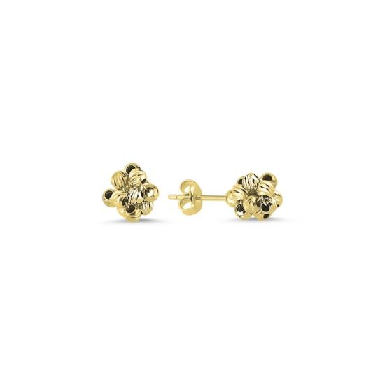 Wholesale Diamond Cut Ball Stud Earrings