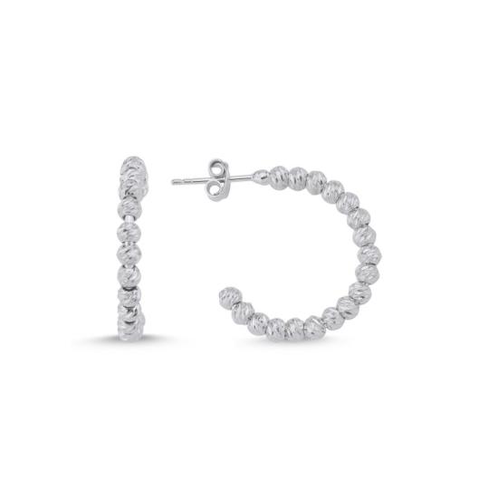 Wholesale Diamond Cut Ball Hoop Earrings