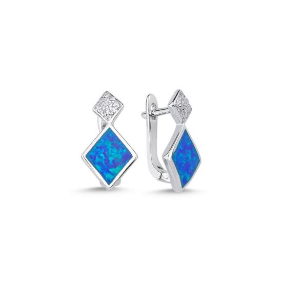 Wholesale Opal & CZ Latch Back Earrings