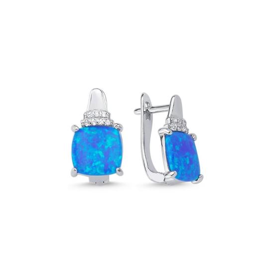 Wholesale Opal & CZ Latch Back Earrings