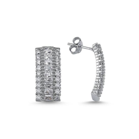 Wholesale Baguette CZ Stud Earrings