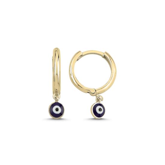 Wholesale Enamel Eye Huggie Hoop Earrings