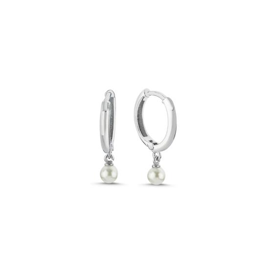 Wholesale 4mm Pearl Huggie Hoop Earrings