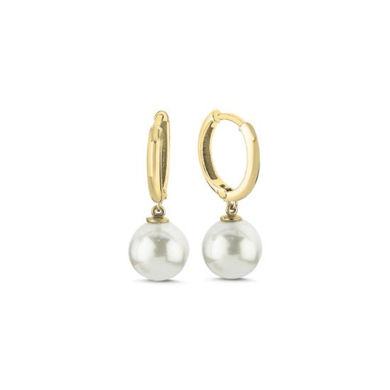 Wholesale 9mm Pearl Huggie Hoop Earrings