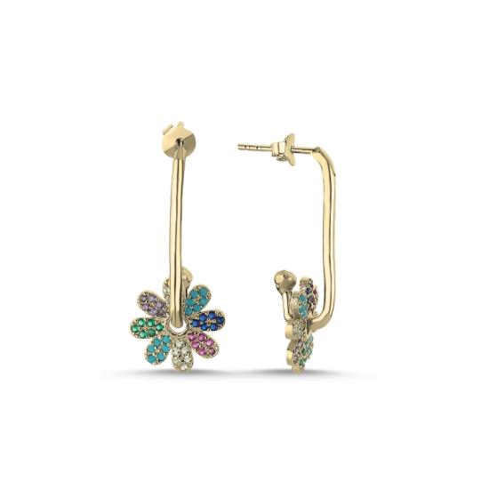 Wholesale Daisy Colored CZ Earrings