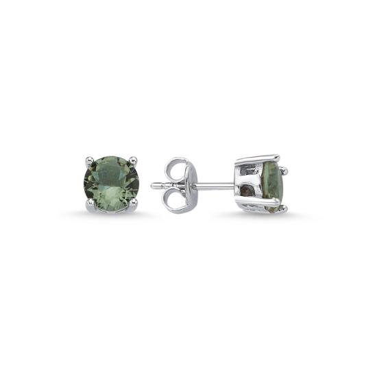 Wholesale 6mm Round Zultanite CZ Solitaire Stud Earrings