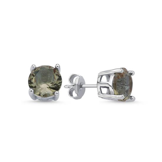 Wholesale 8mm Round Zultanite CZ Solitaire Stud Earrings