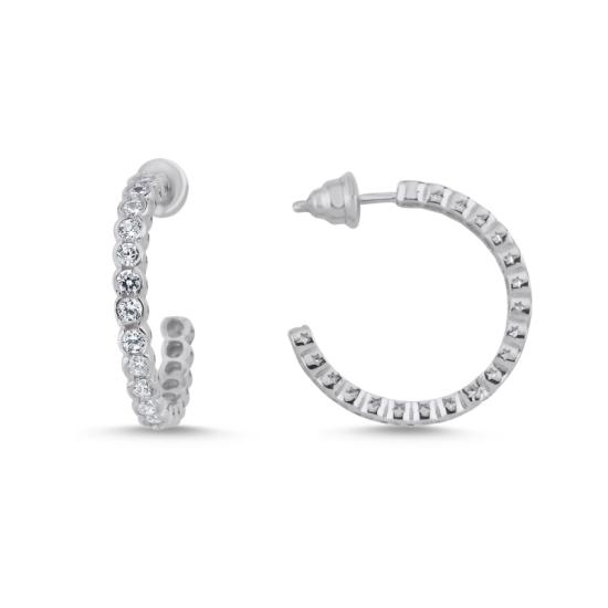 Wholesale Eternity CZ Hoop Earrings