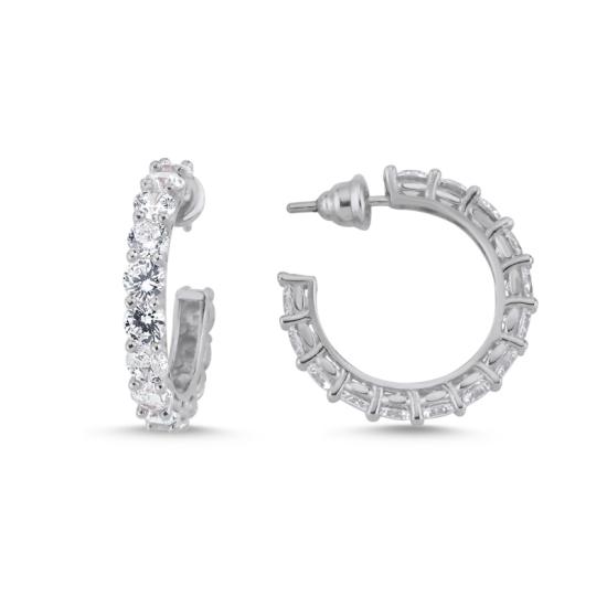 Wholesale Eternity CZ Hoop Earrings