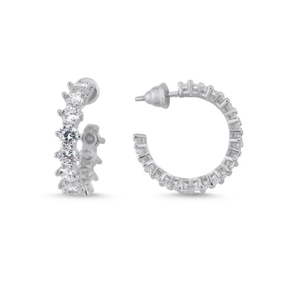 Wholesale Eternity CZ Hoop Earrings