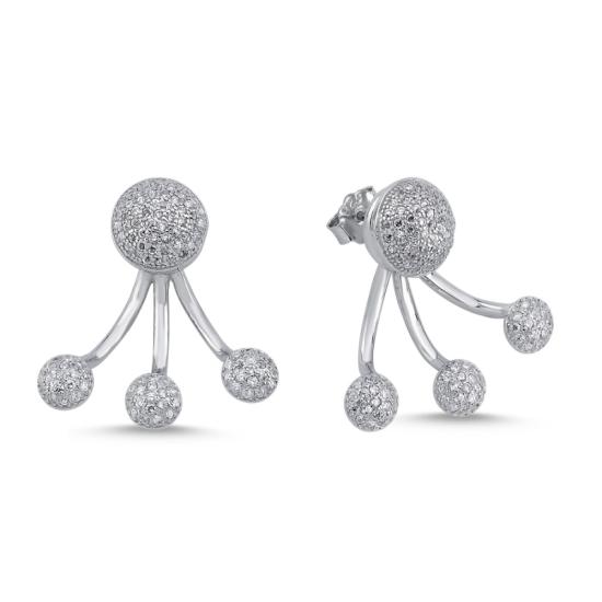 Wholesale CZ Ear Jacket Earrings