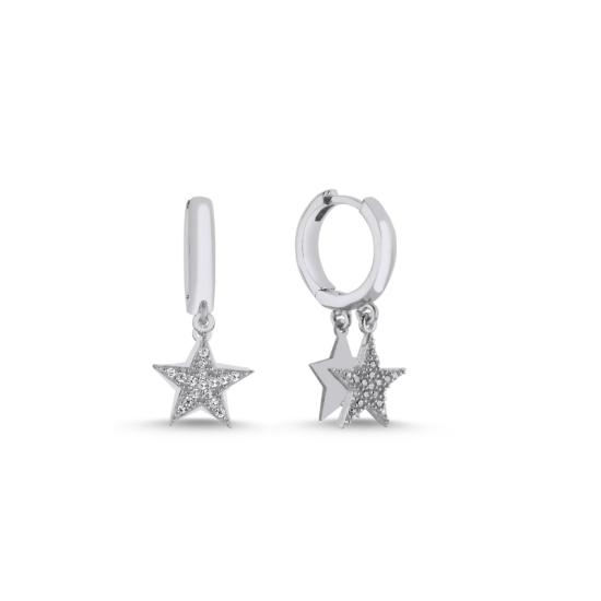 Wholesale Star CZ Huggie Hoop Earrings