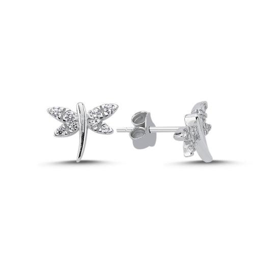 Wholesale Dragonfly CZ Stud Earrings