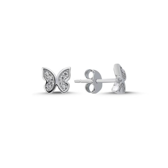 Wholesale Butterfly CZ Stud Earrings