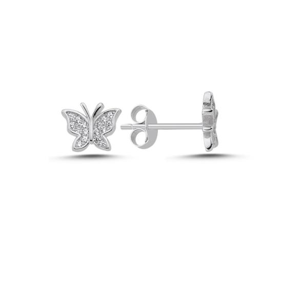 Wholesale Butterfly CZ Stud Earrings