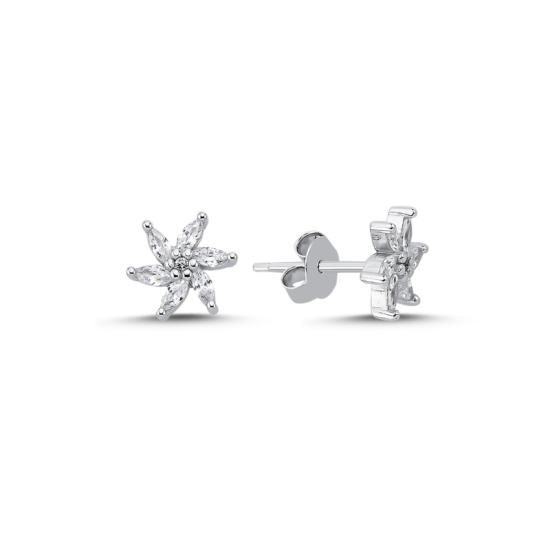 Wholesale Flower CZ Stud Earrings