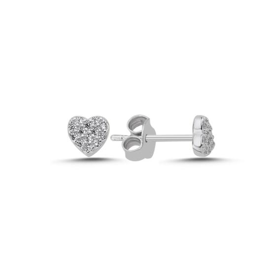 Wholesale Heart CZ Stud Earrings