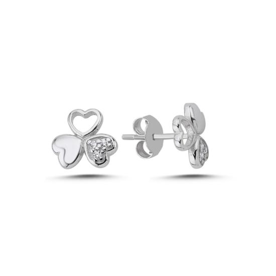 Wholesale Clover & Heart CZ Stud Earrings