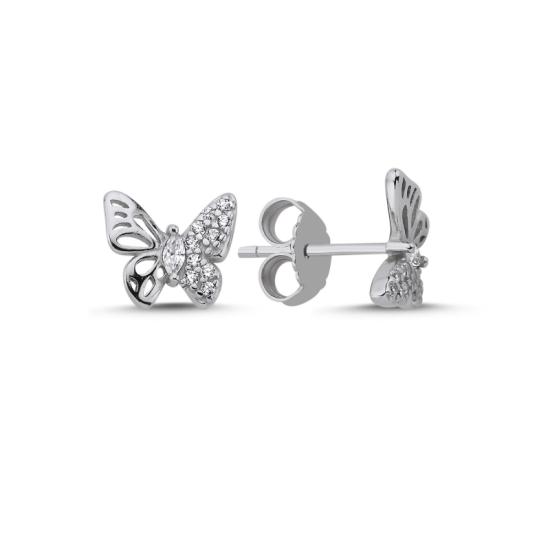 Wholesale Butterfly CZ Stud Earrings