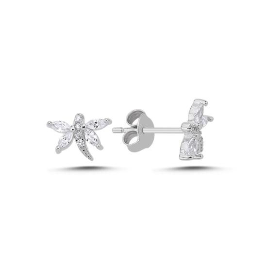 Wholesale Dragonfly CZ Stud Earrings