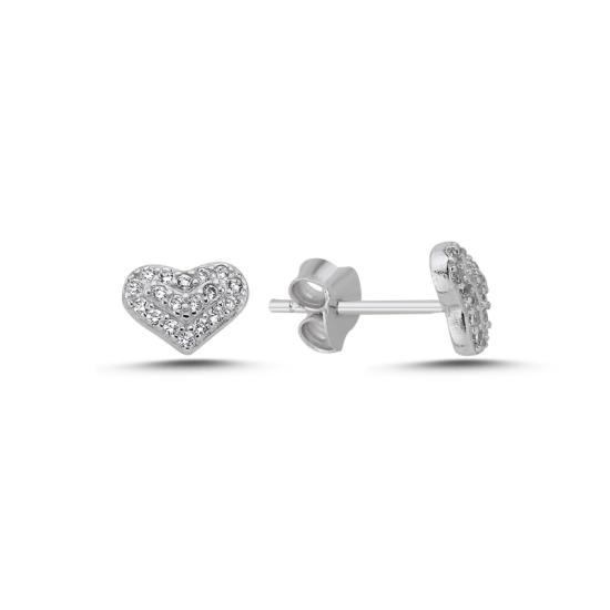 Wholesale Heart CZ Stud Earrings