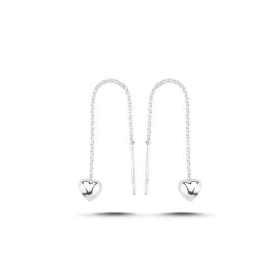 Wholesale Heart Drop Dangle Threader Earrings