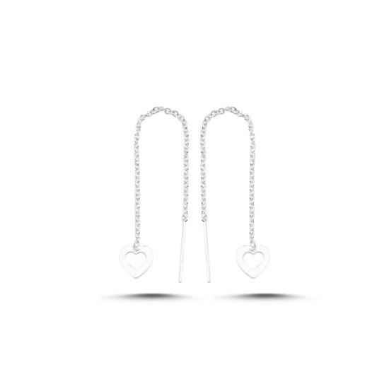 Wholesale Heart Drop Dangle Threader Earrings