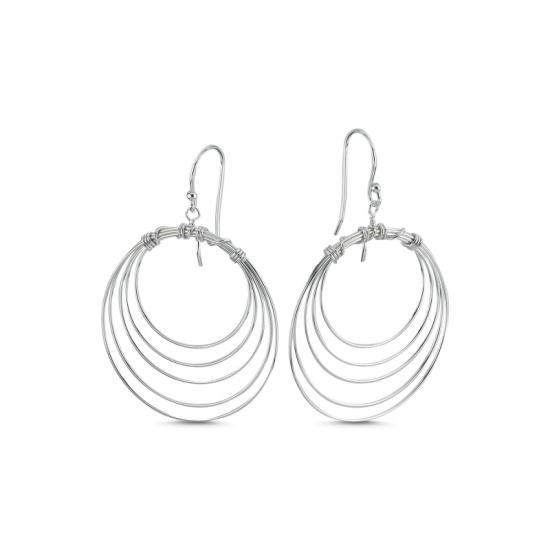 Wholesale Interlocking Hoop Fish Hook Earrings