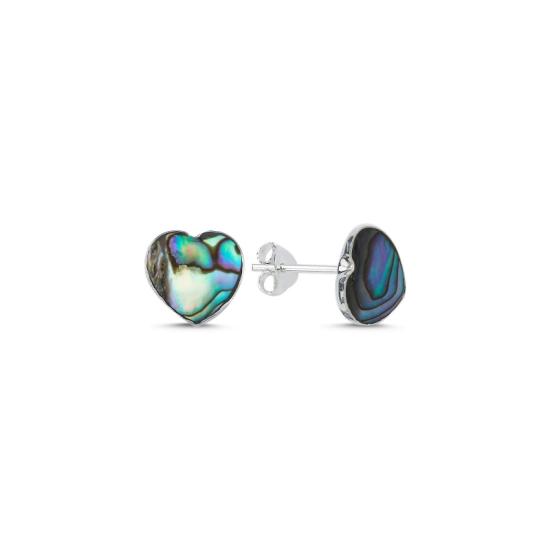 Wholesale Abalone Heart Stud Earrings