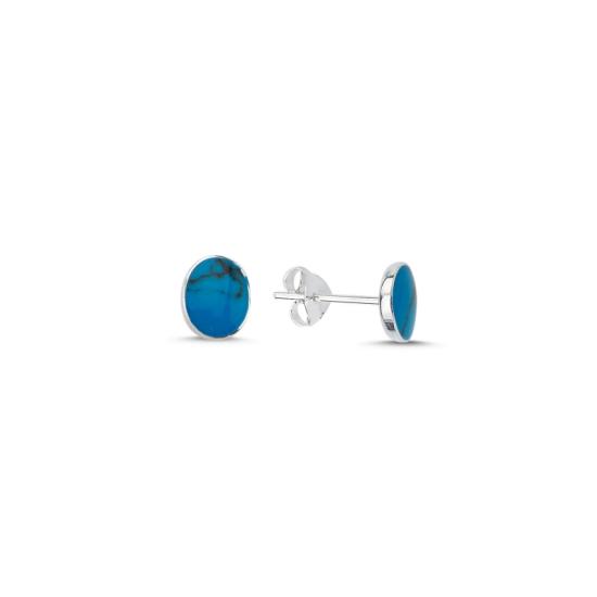 Wholesale Turquoise Oval Stud Earrings