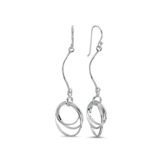 Wholesale Interlocking Hoop Fish Hook Earrings