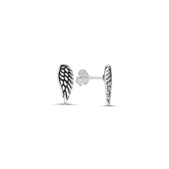 Wholesale Angel Wing Oxidised Stud Earrings