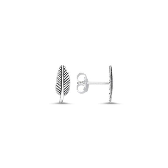 Wholesale Oxidised Leaf Stud Earrings