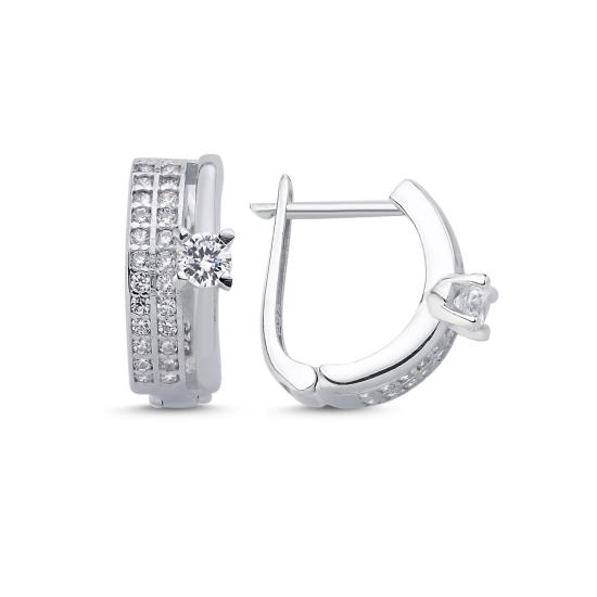 Wholsale Solitaire & CZ Latch Back Earrings