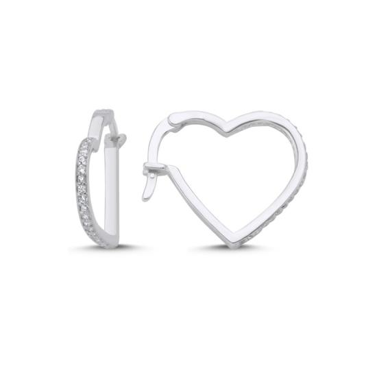 Wholsale Heart & CZ Eternity Hoop Earrings