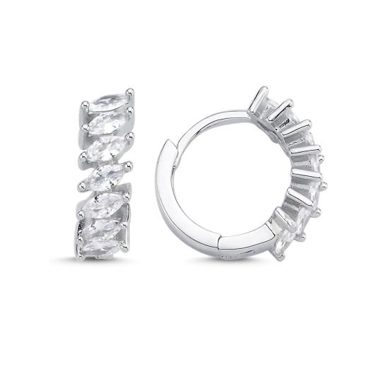 Wholesale Marquise CZ Hoop Earrings