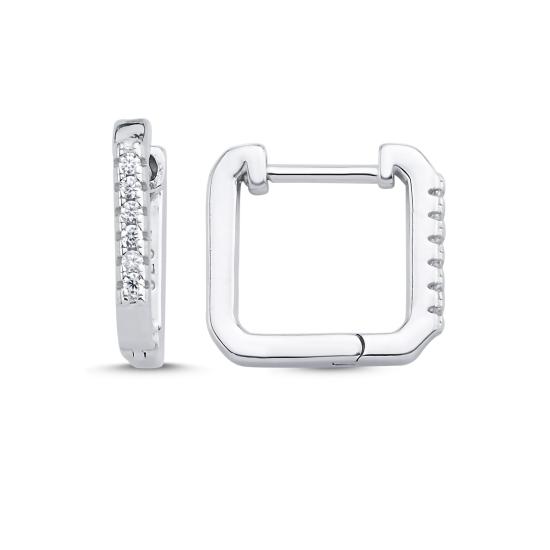 Wholesale CZ 12mm Square Hoop Earrings