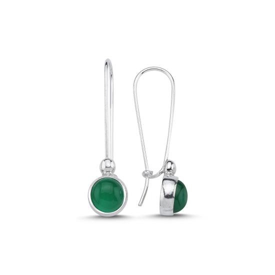 Wholesale Green Agate Handmade Earrings