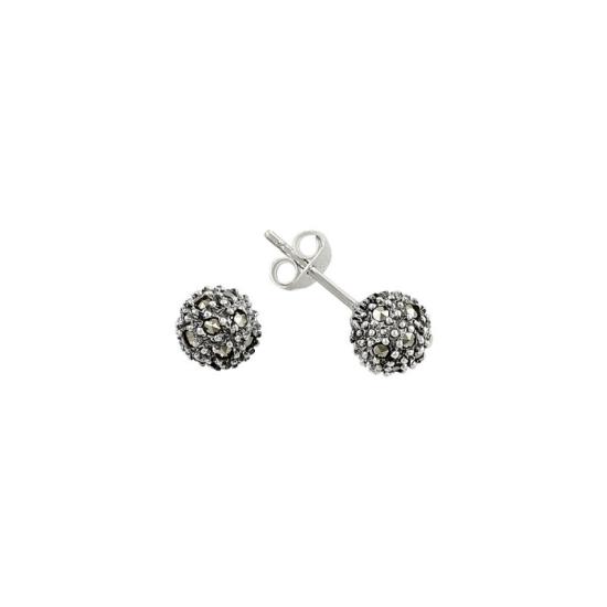 Wholesale 8mm Marcasite Ball Stud Earrings