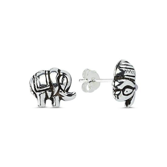 Wholesale Stoneless Elephant Earrings