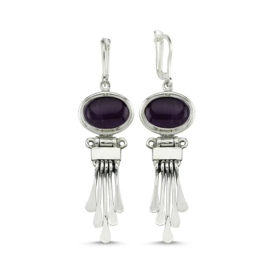 Wholesale Amethyst Stone Handmade Earrings