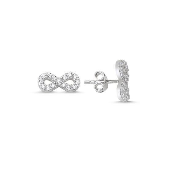 Wholesale Infinity CZ Stud Earrings